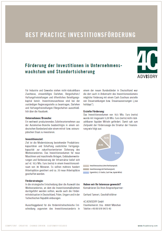 Download Best Practice Investitionsförderung